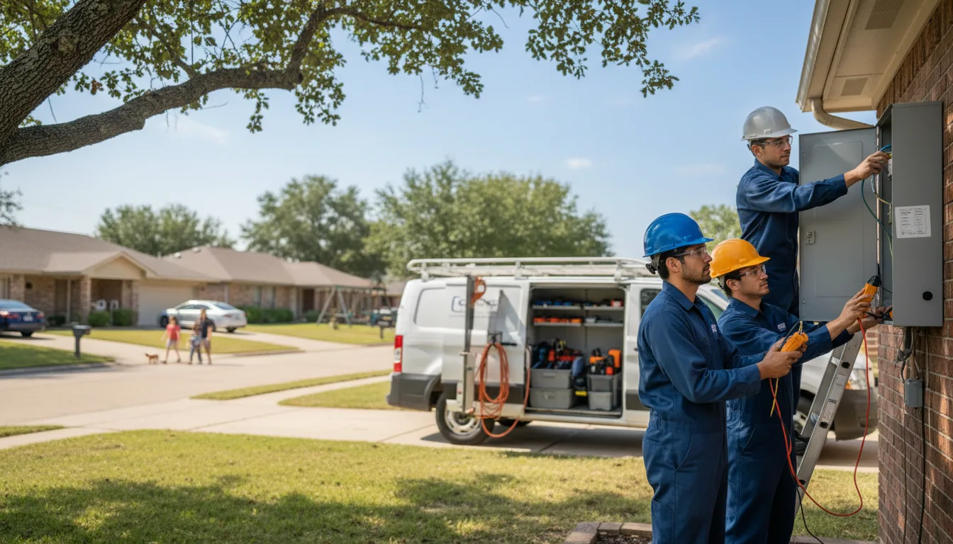 Certified electrician providing emergency electrical services in Wellman, TX